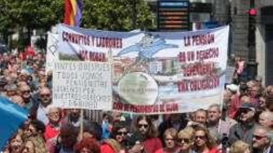 Manifestación de pensionistas en Oviedo.