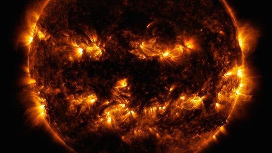 La NASA felicita Halloween con una terrorífica foto del Sol