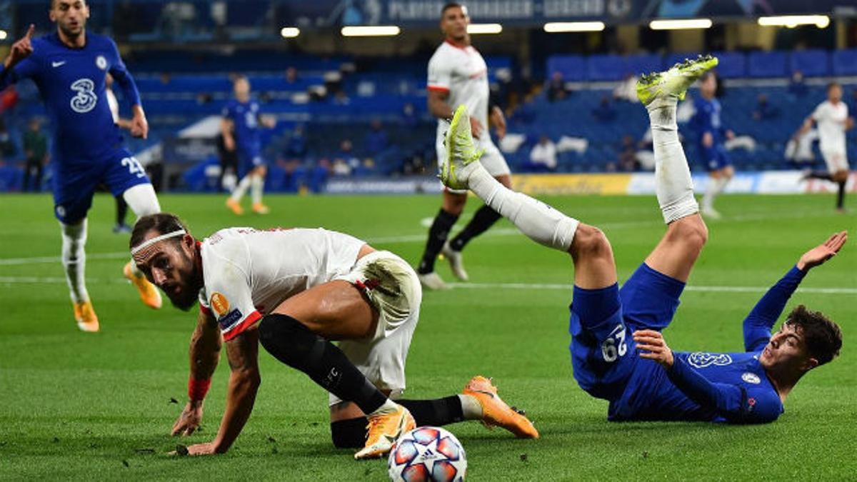 El Sevilla no pasó del empate ante el Chelsea en Stamford Bridge