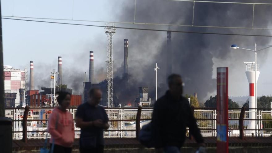 La nube que provocó el incendio de Arcelor no llegó a la población