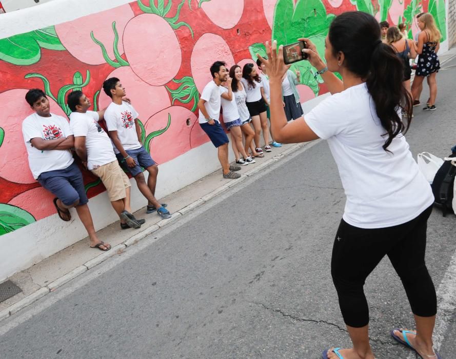 Momentos previos a la Tomatina 2018 en Buñol.