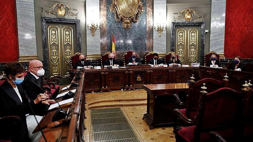 Un moment de la intervenció de Gonzalo Boye davant del tribunal