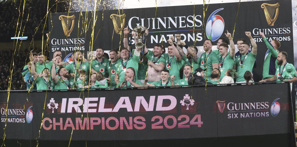 Irlanda celebra el título e el 6 Naciones de rugby 2024