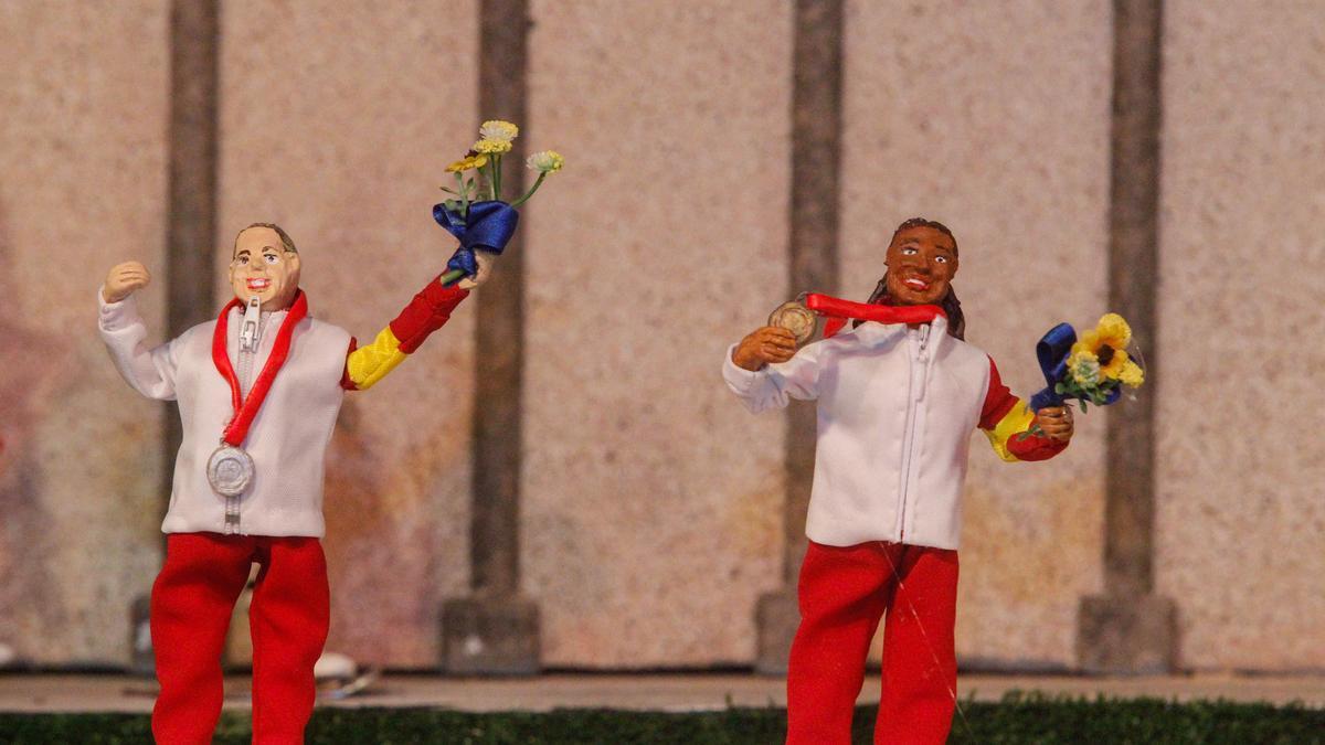 Ana Peleteiro y Teresa Portela tras recibir sus medallas olímpicas