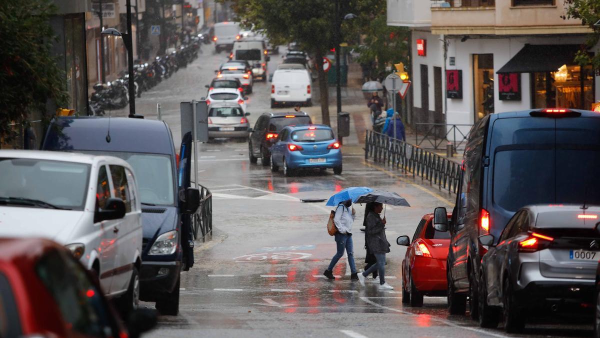 Imágenes de archivo de lluvia en Ibiza
