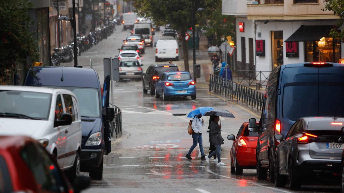 Imágenes de la lluvia en Ibiza