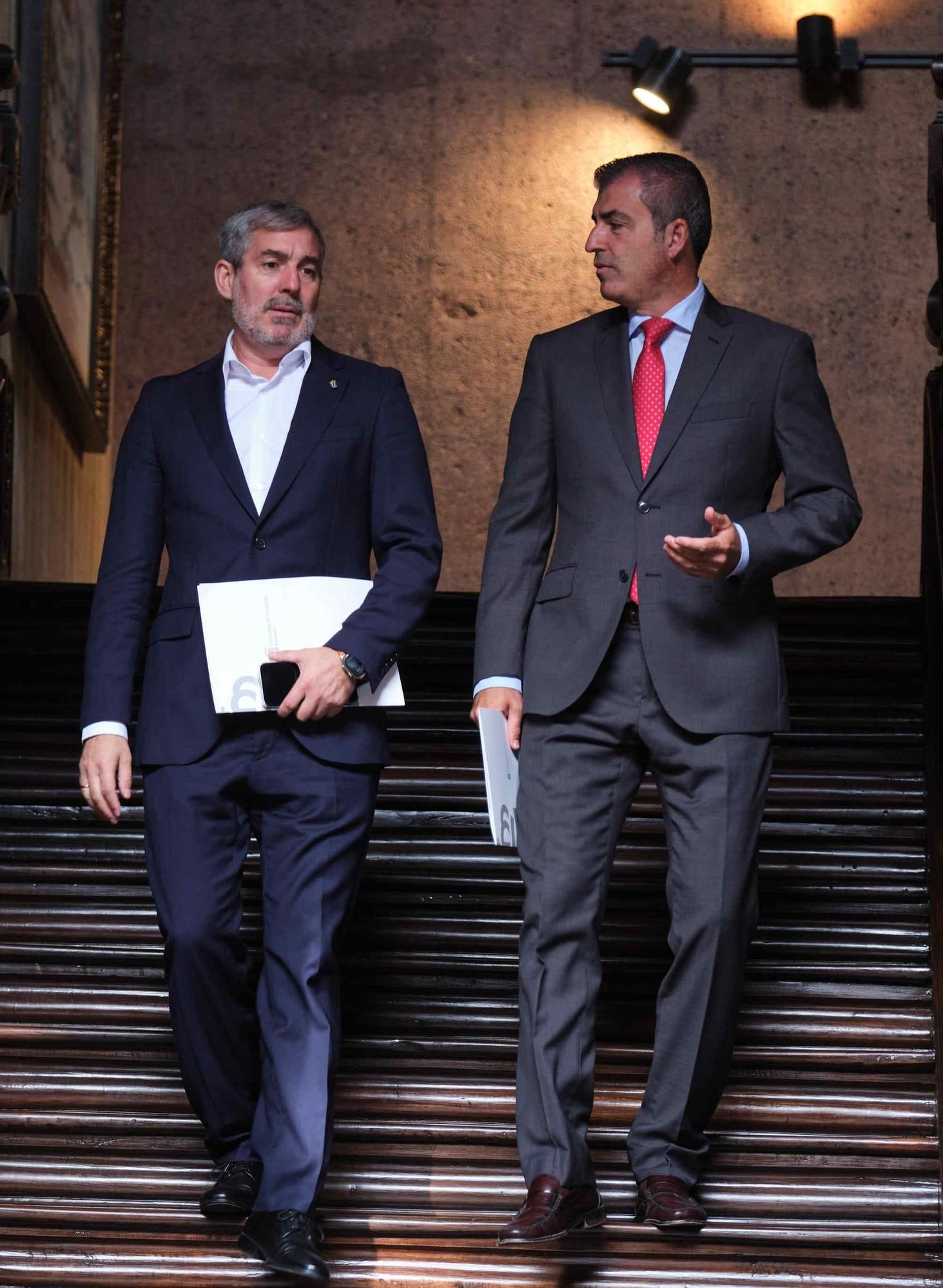 Fernando Clavijo y Manuel Domínguez hacen un balance de los primeros cien días de gobierno