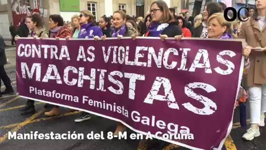 La manifestación del 8M recorre las calles de A Coruña