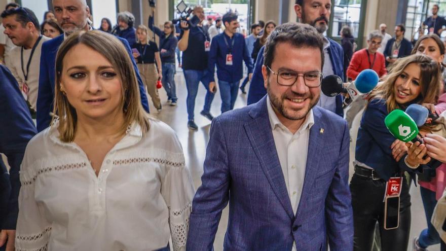 El president Pere Aragonès y su mujer Janina Juli