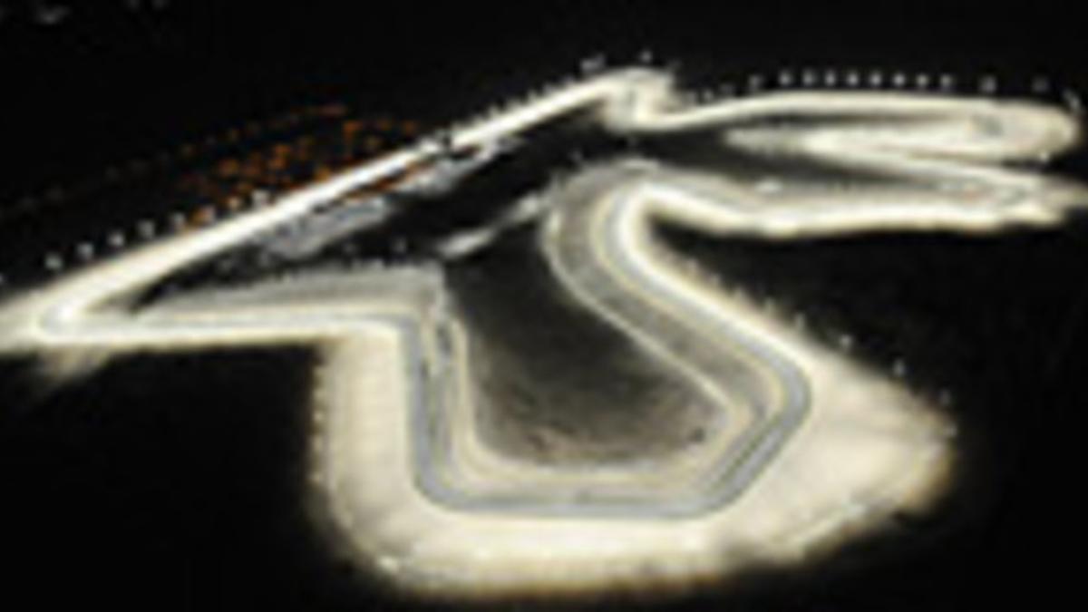 Aspecto nocturno del trazado de Losail.