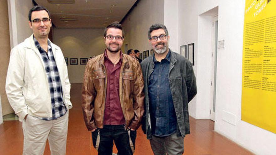 La muestra ´Herois´ se inauguró con la presencia de March, Morey y Díaz.