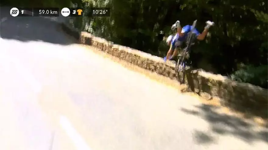 Espectacular caída de Philippe Gilbert en el Tour de Francia