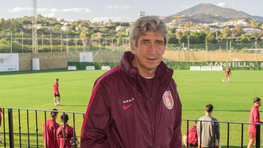 Pellegrini, con el Hebei China Fortune FC en el Ciudad de Málaga