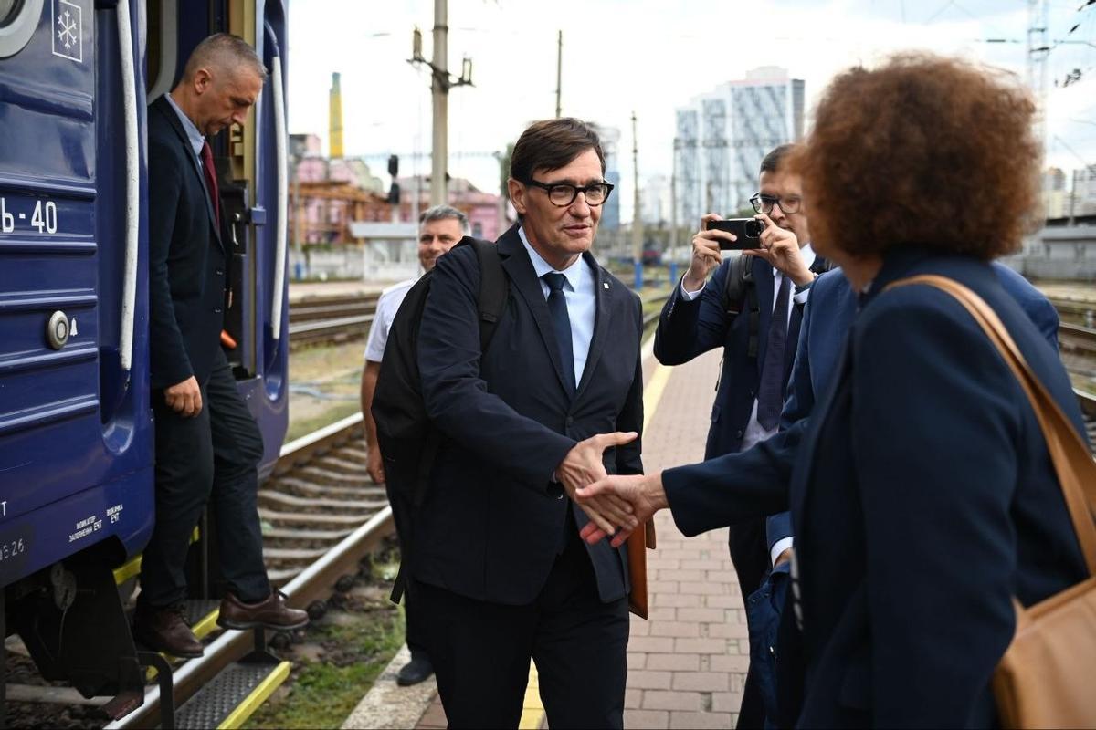 El president de la Generalitat, Salvador Illa, en Kiev