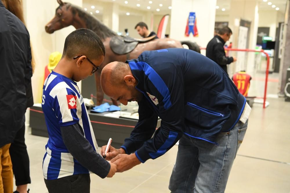 Futbolistas del Dépor en el Museo del Deporte