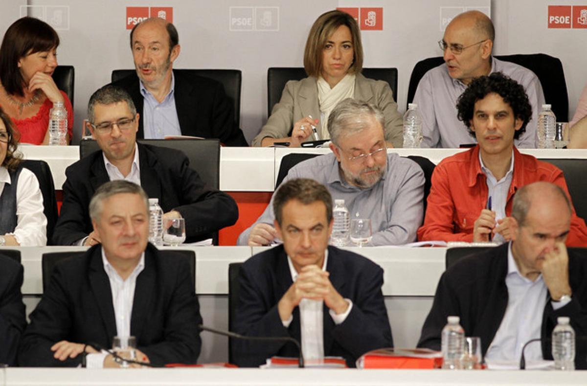 Reunión del Comité Federal del PSOE, en la sede del partido, en mayo del 2011.