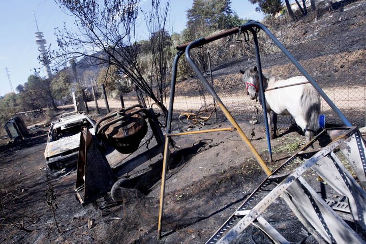 L'endemà de l'incendi a Girona