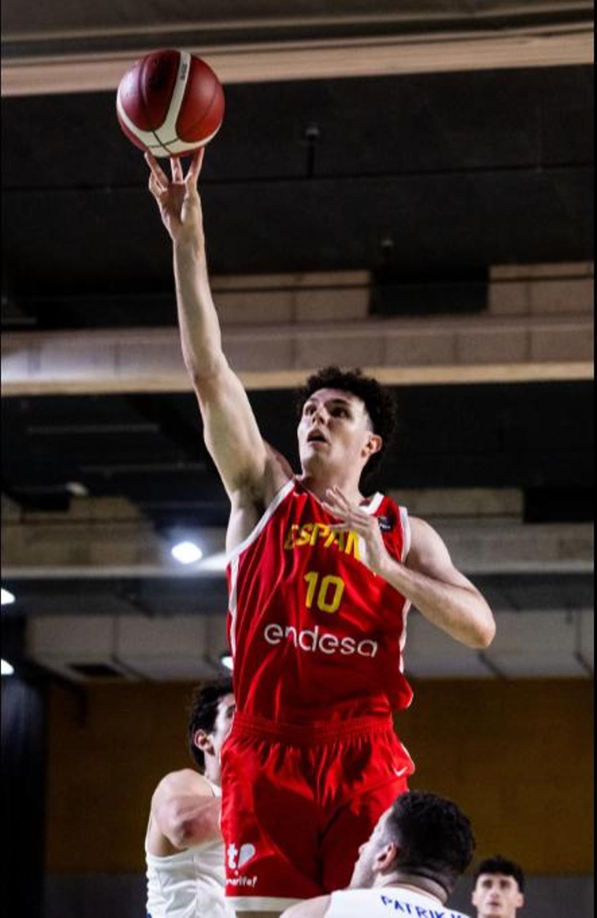 Jorge Carot, en uno de los partidos del EuroBasket U20.