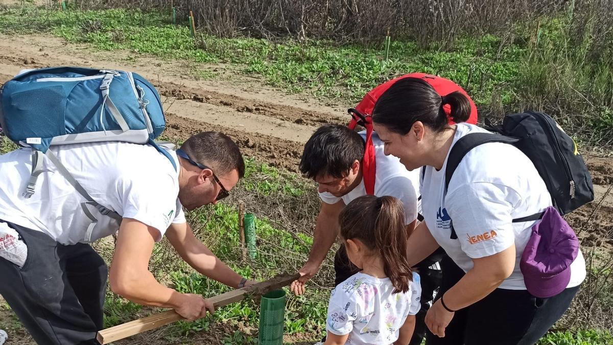 Voluntarios, en un espacio natural protegido.
