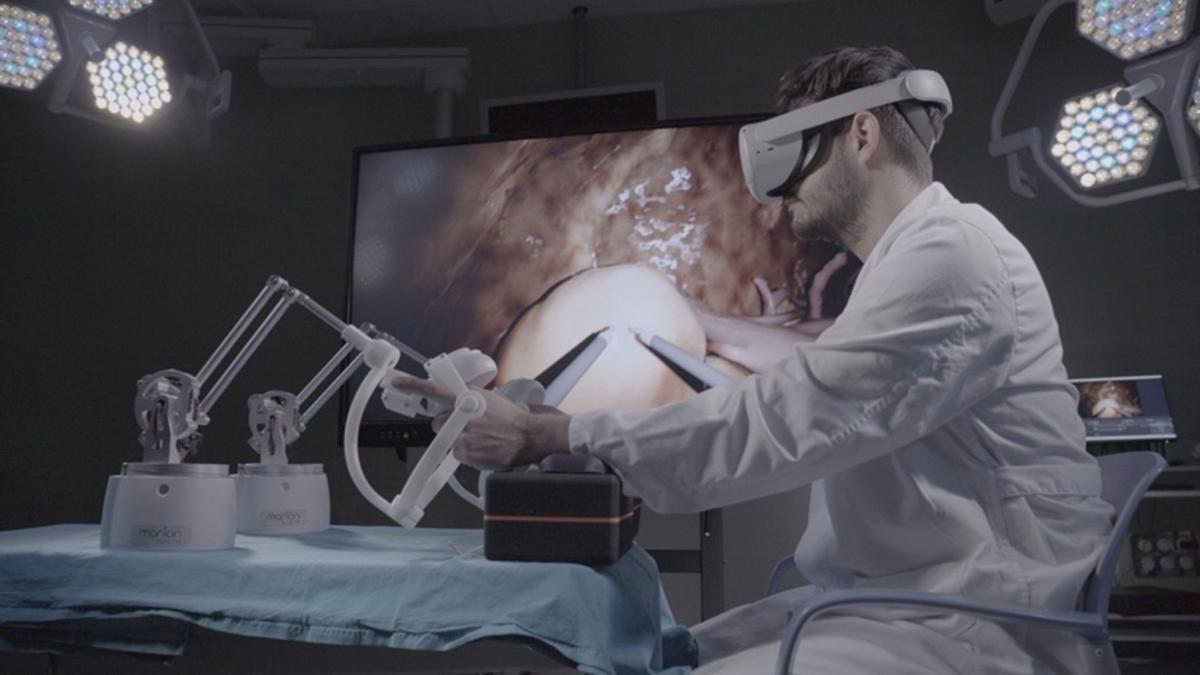 Sistema de formación portable para cirugía laparoscópica robótica.