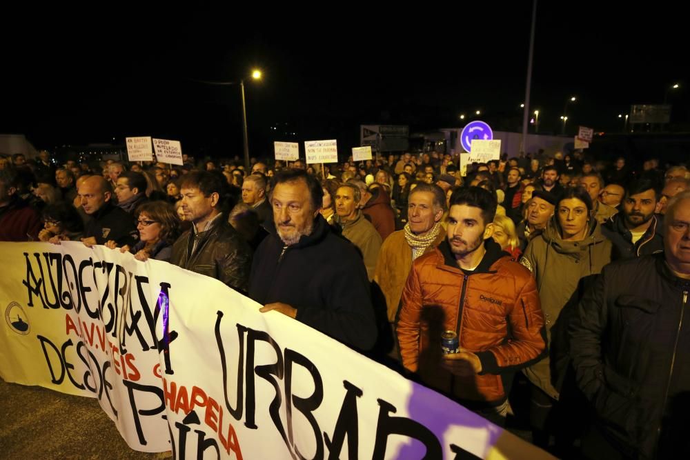 Protesta vecinal contra el peaje de Redondela