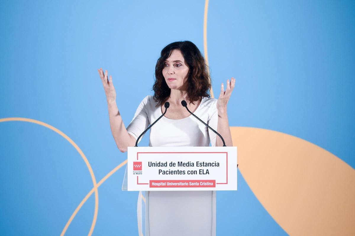 La presidenta de la Comunidad de Madrid, Isabel Díaz Ayuso.