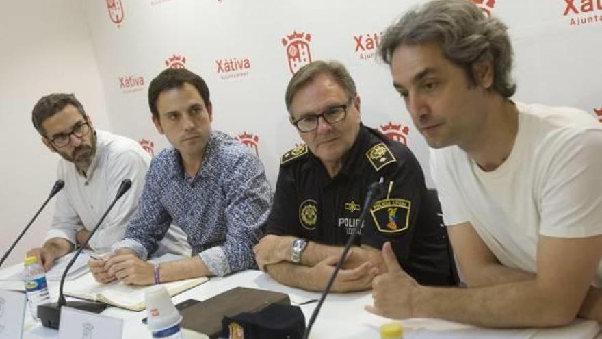 Mateos, Lorente, Collado y Argente, ayer en la presentación en el ayuntamiento.