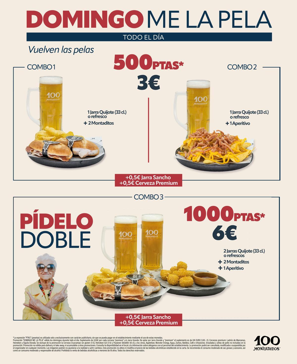 Ofertas de la promoción &quot;Domingo me la pela&quot;