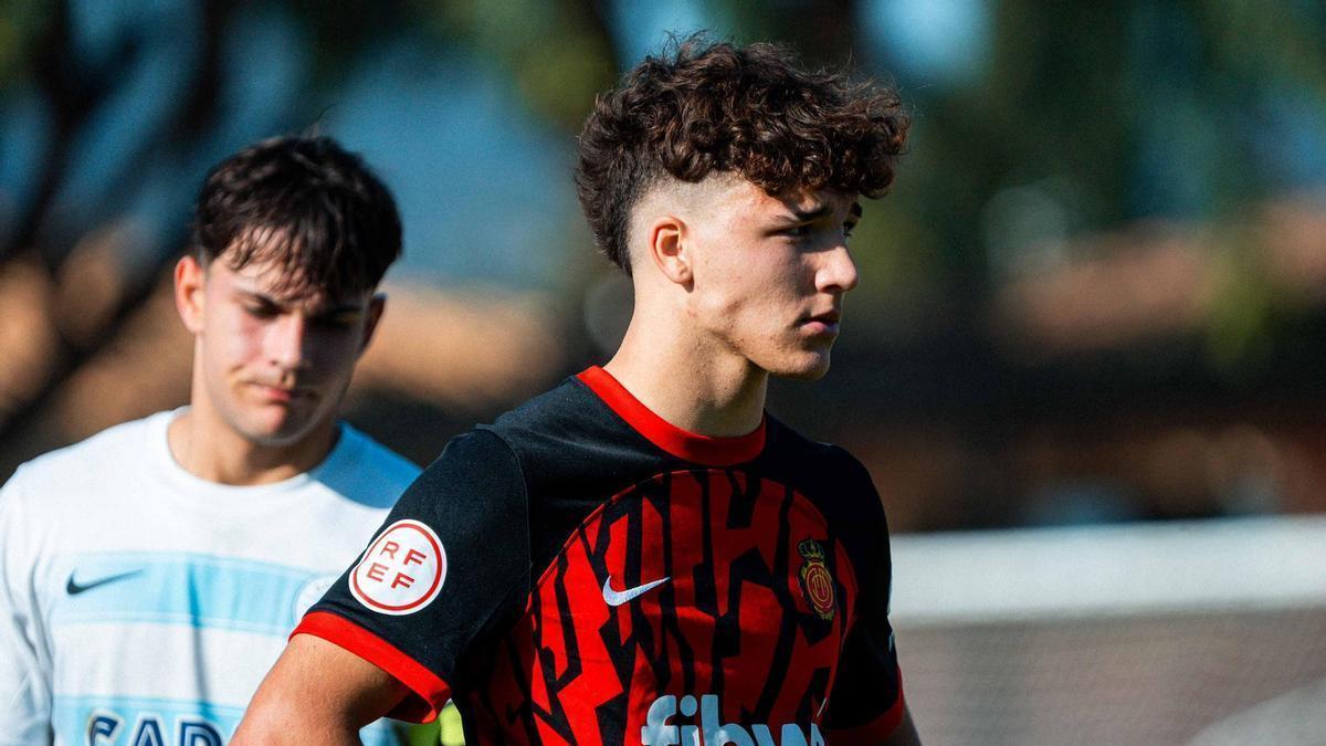 Lalo Arantegui, en una imagen en el juvenil del Mallorca, donde estuvo en la 24-25.