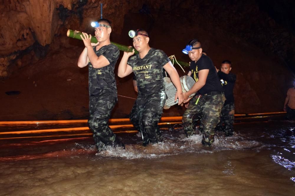 Las imágenes del rescate de los niños atrapados en Tailandia