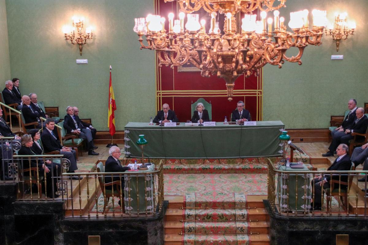 Juan Lerma Gómez, en el acto de toma de posesión celebrado en la sede de la RAC en Madrid