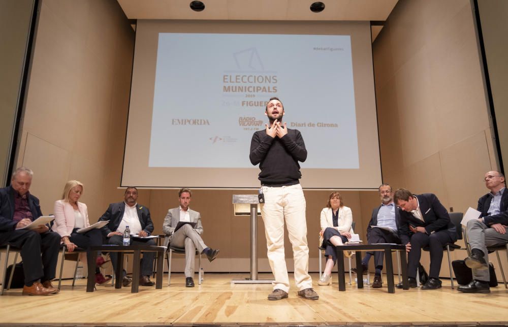 El debat electoral de Figueres en imatges