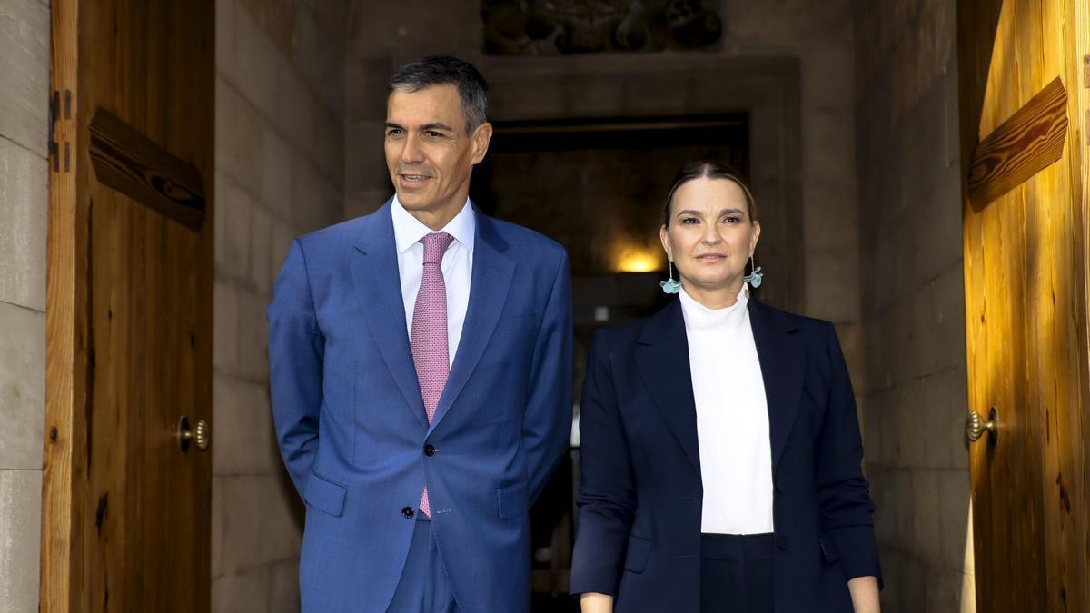 Intervención de la presidenta del Govern de les Illes Balears Marga Prohens tras su encuentro con el presidente del gobierno Pedro Sánchez