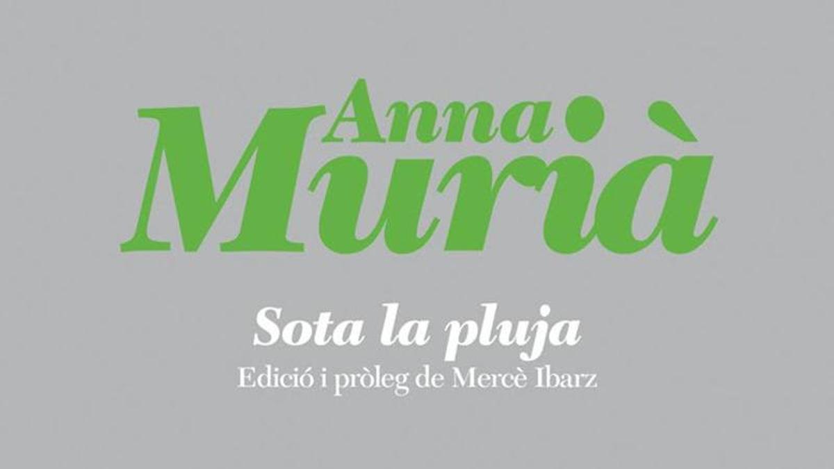 Portada del recull de tots els contes d'Anna Murià, 'Sota la pluja'