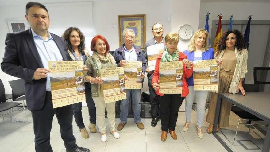 Acto de presentación de la ruta, en Santullano.