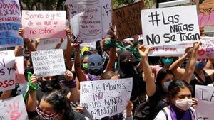 Manifestación contra los abusos sexuales a niñas y mujeres, en una foto de archivo.