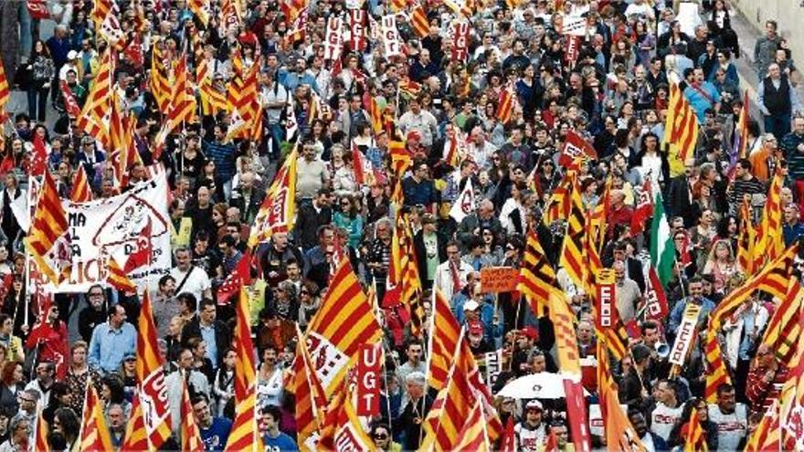 Imatge de la manifestació que va tenir lloc dijous a Girona