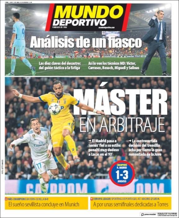 Portadas deportivas 12 de abril de 2018