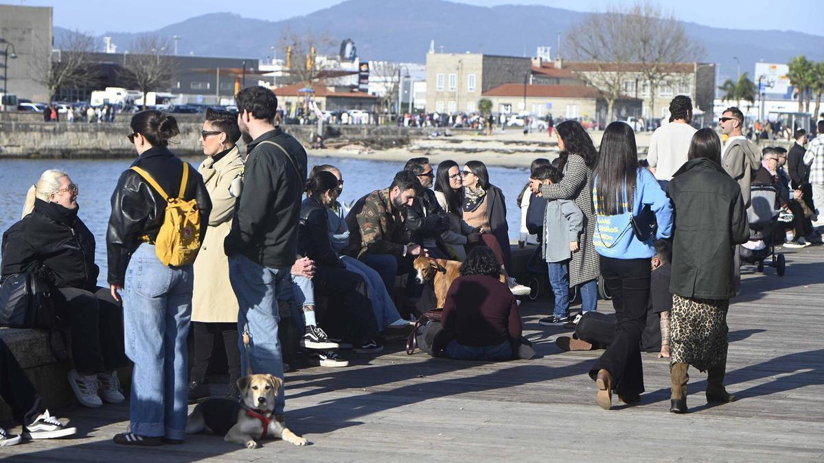 Tiempo primaveral cambiante en Bouzas.