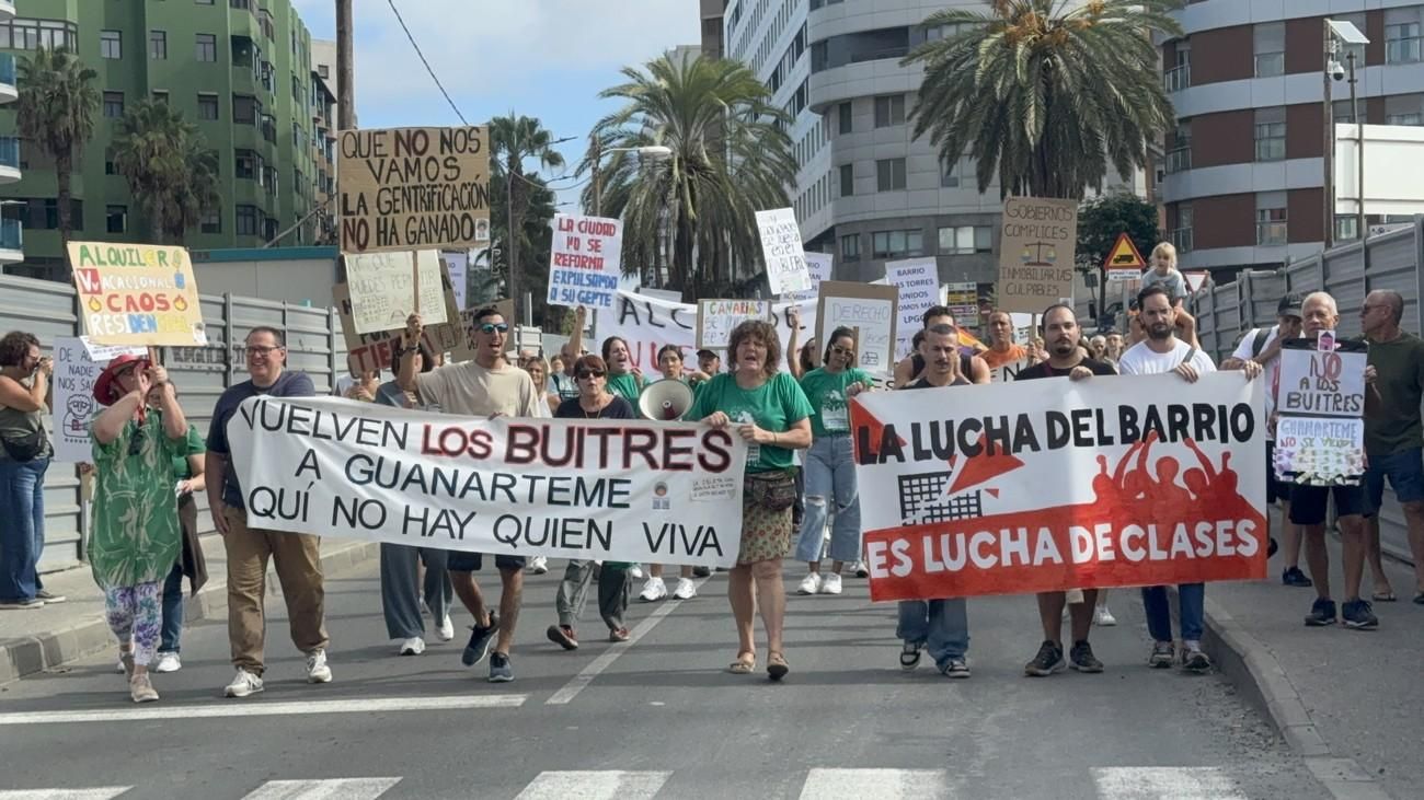 Manifestación en Guanarteme contra la gentrificación y la especulación inmobiliaria