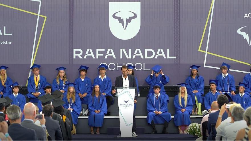 Discurso de Rafa Nadal en la graduación de su academia de Mallorca