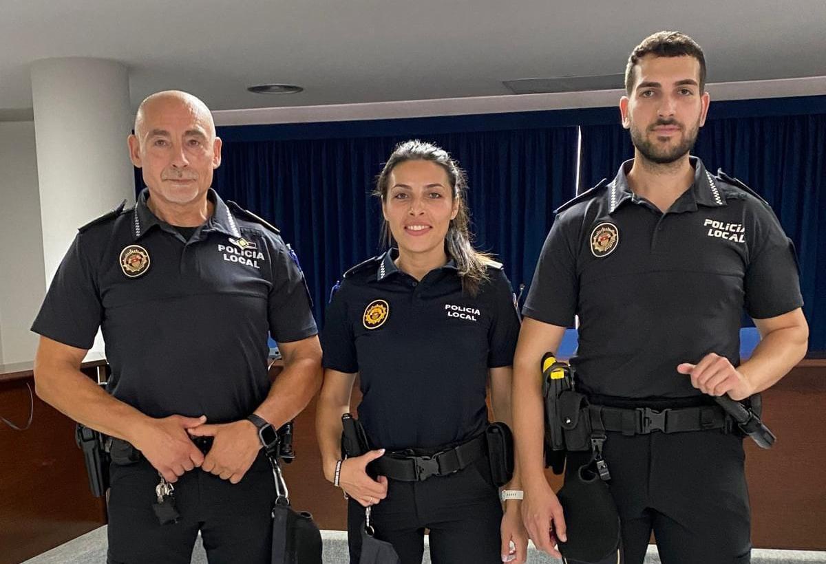 Foto de los tres policías de Sant Joan de Moró.
