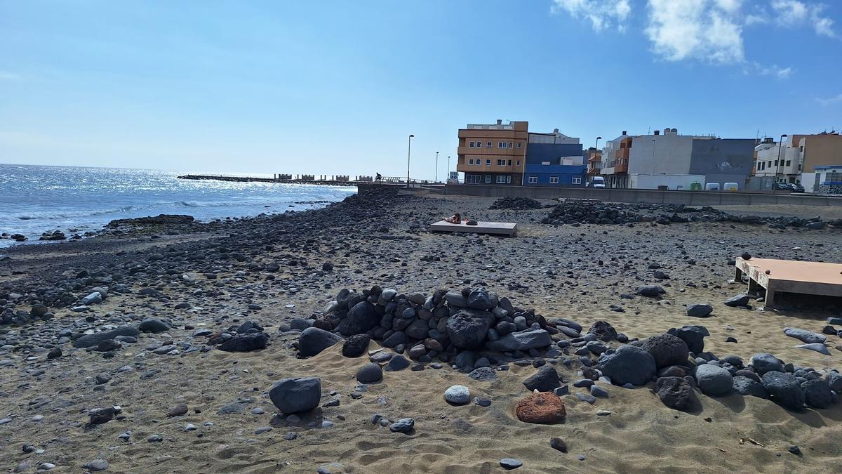 Viviendas afectadas por el nuevo deslinde en El Burrero.