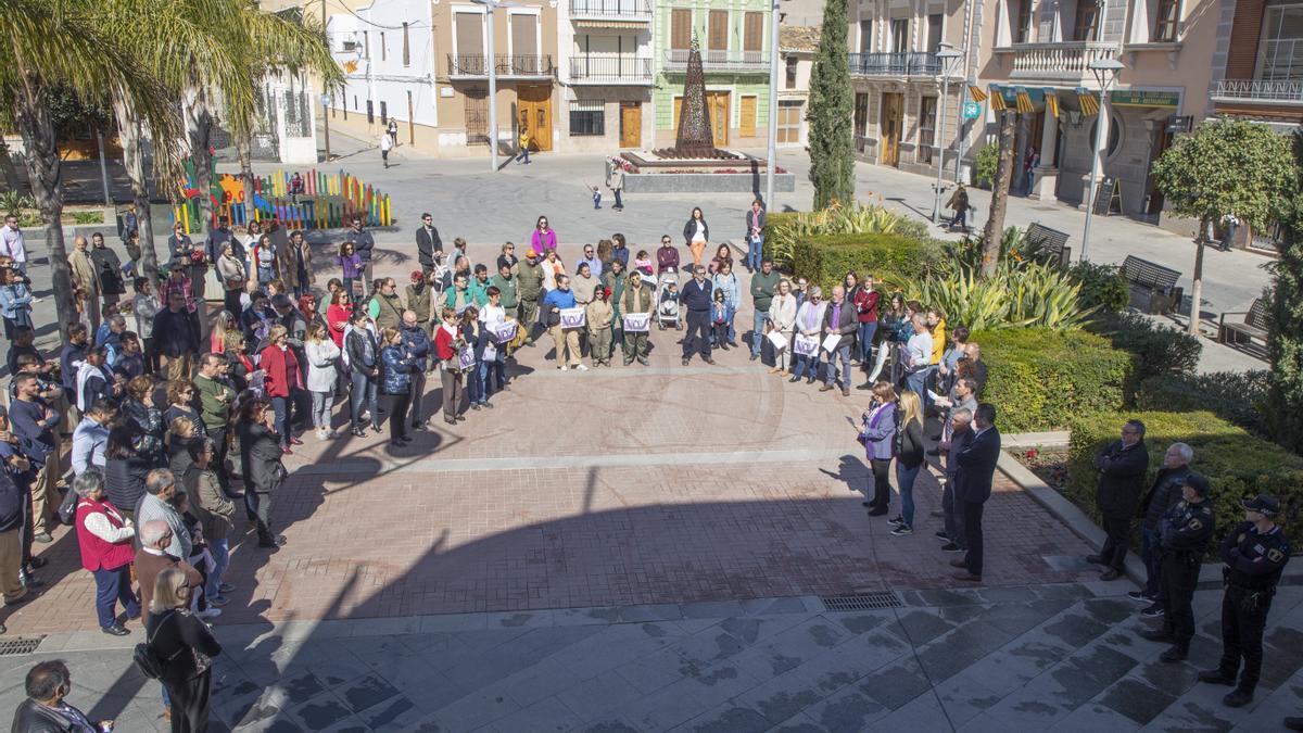 Concentració a Picassent pel Dia Internacional de la Dona a l’any 2019.