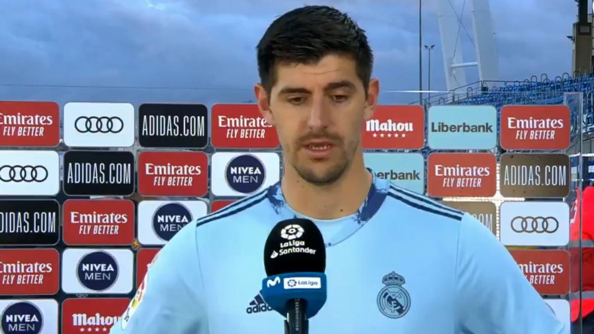 Courtois: "No creo que Militao derribe queriendo al jugador"