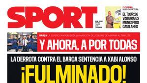 Esta es la portada de SPORT de hoy martes, 13 de enero de 2026