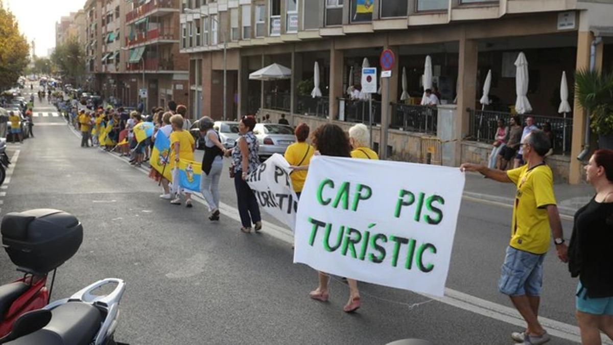 Manifestación contra el turismo masivo, en septiembre del año pasado.