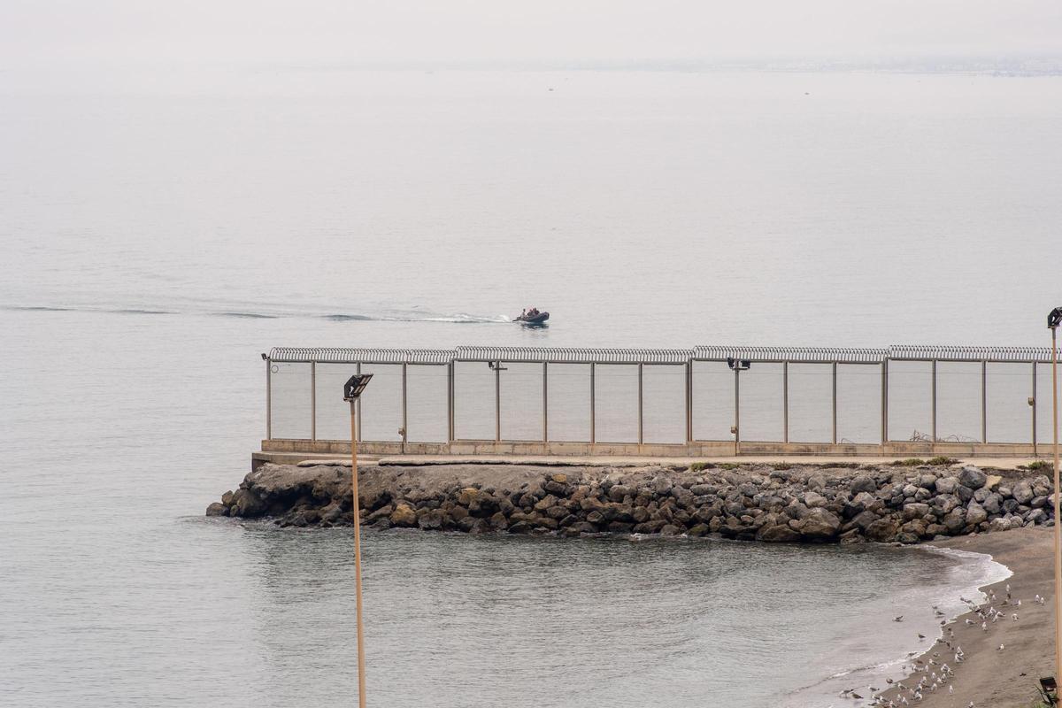 Vista de la frontera entre España y Marruecos.