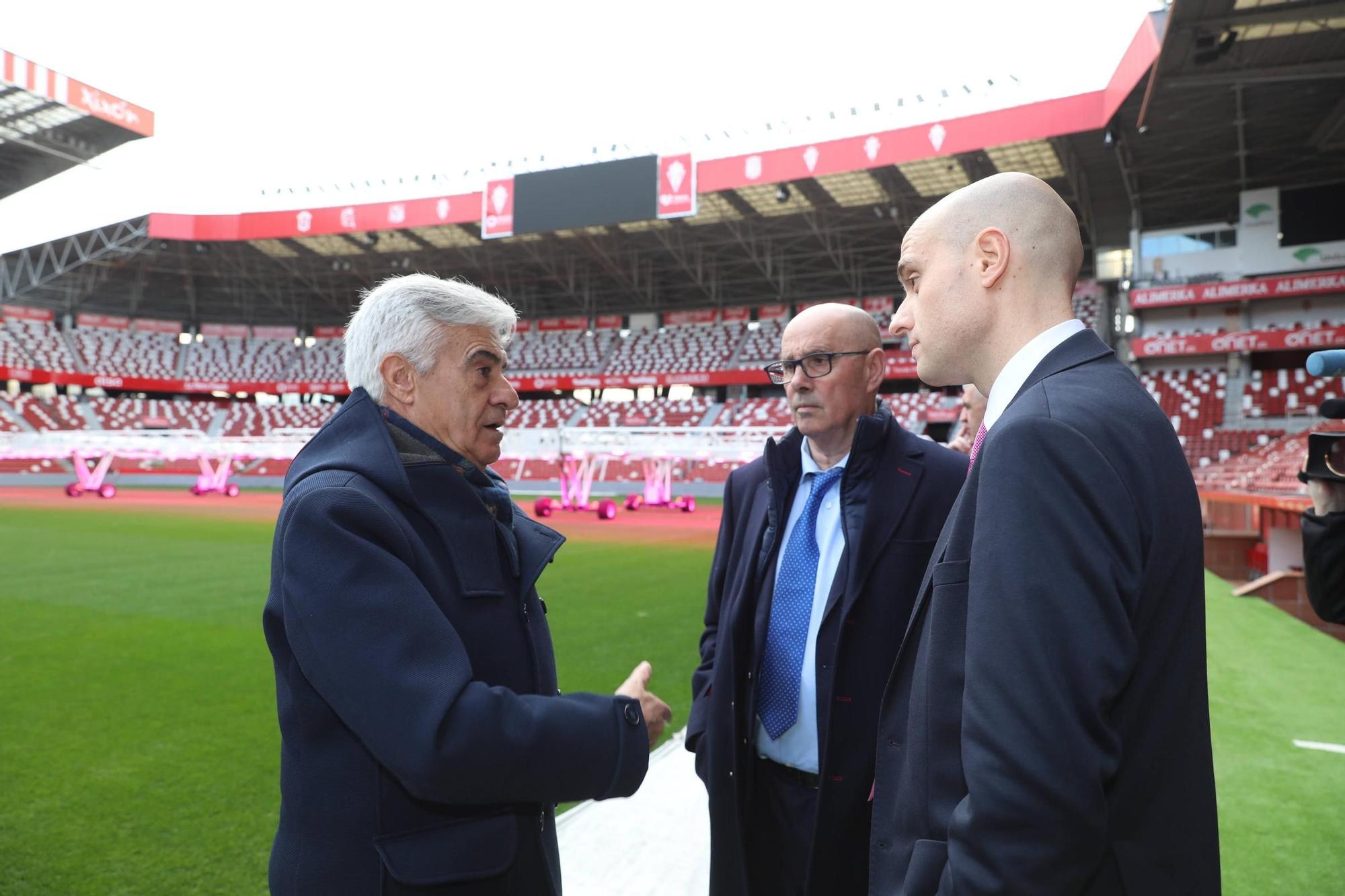 La visita del presidente de la Federación Española de Fútbol, Pedro Rocha, a Asturias, en imágenes