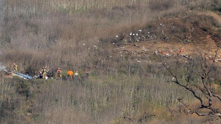 Imágenes del accidente de helicóptero.